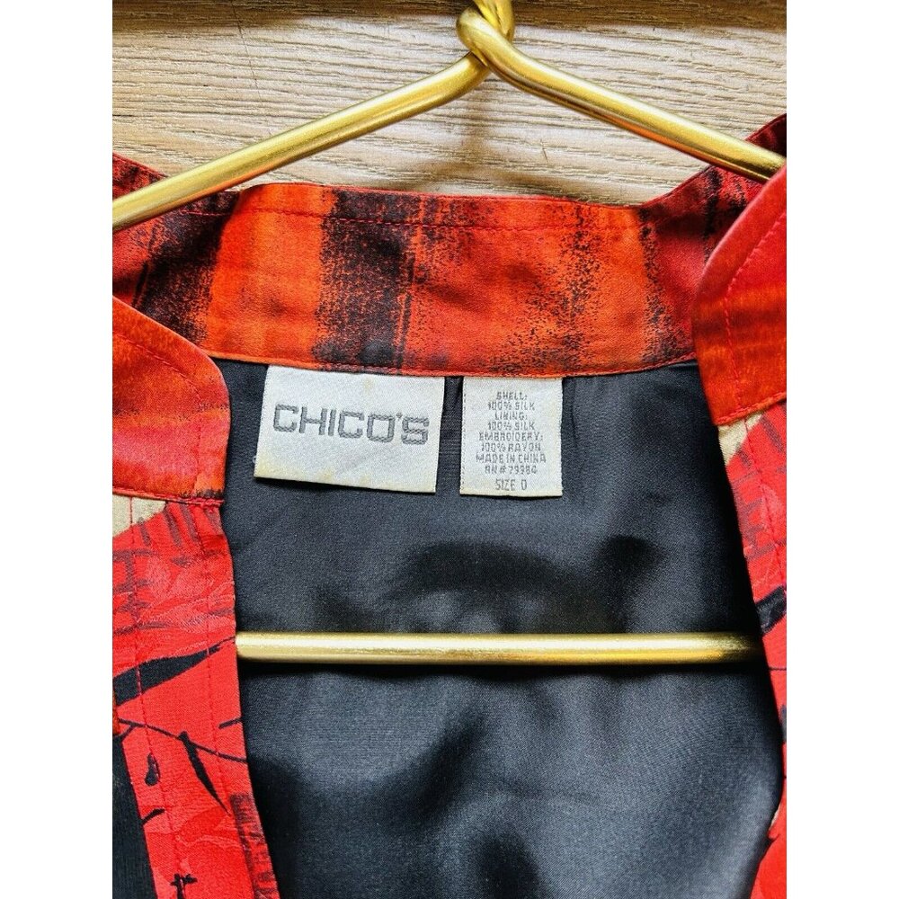 Vintage 90s Silk Rainbow Patchwork Jacket Blazer … - image 3